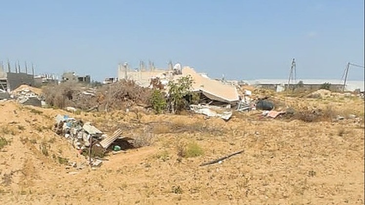 Destroyed rubble of second house; shows why Help Gaza family shelter is needed.